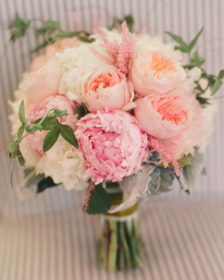 Peony, English Rose, Astilbe Bouquet